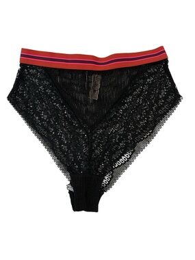 Y2K 🎀 Victoria’s Secret Sheer Black Lace High-Waist Bikini Brief | Small | NWT